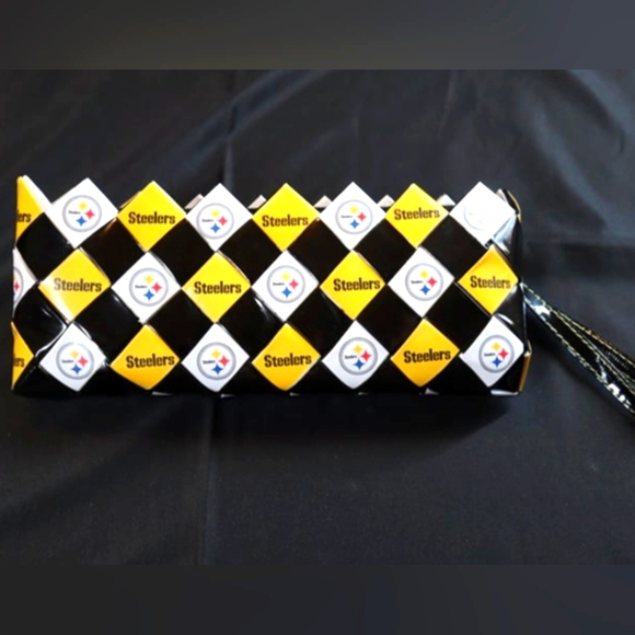 Nabiu Ollin Pittsburgh Steelers Clutch Purse Wristlet Recycled Materials - Picture 1 of 9